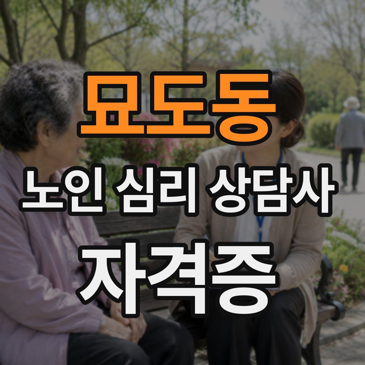 묘도동 노인 심리 상담사 자격증