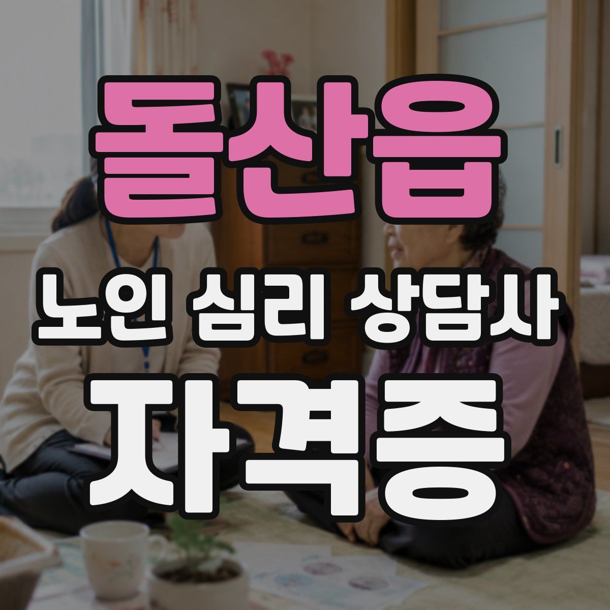돌산읍 노인 심리 상담사 자격증