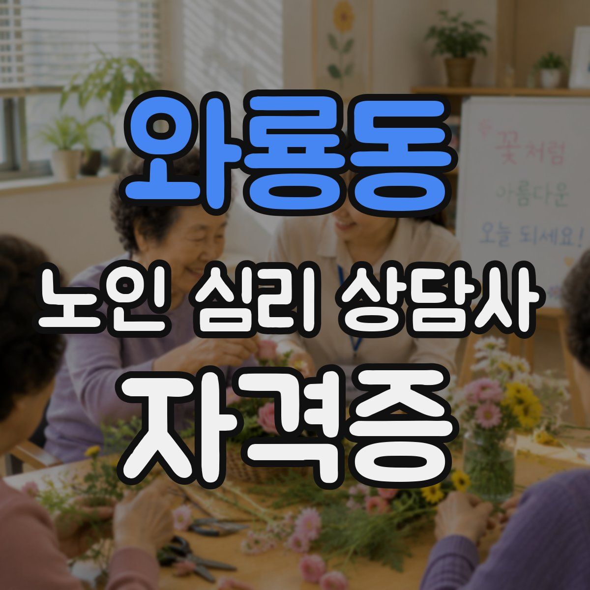 와룡동 노인 심리 상담사 자격증