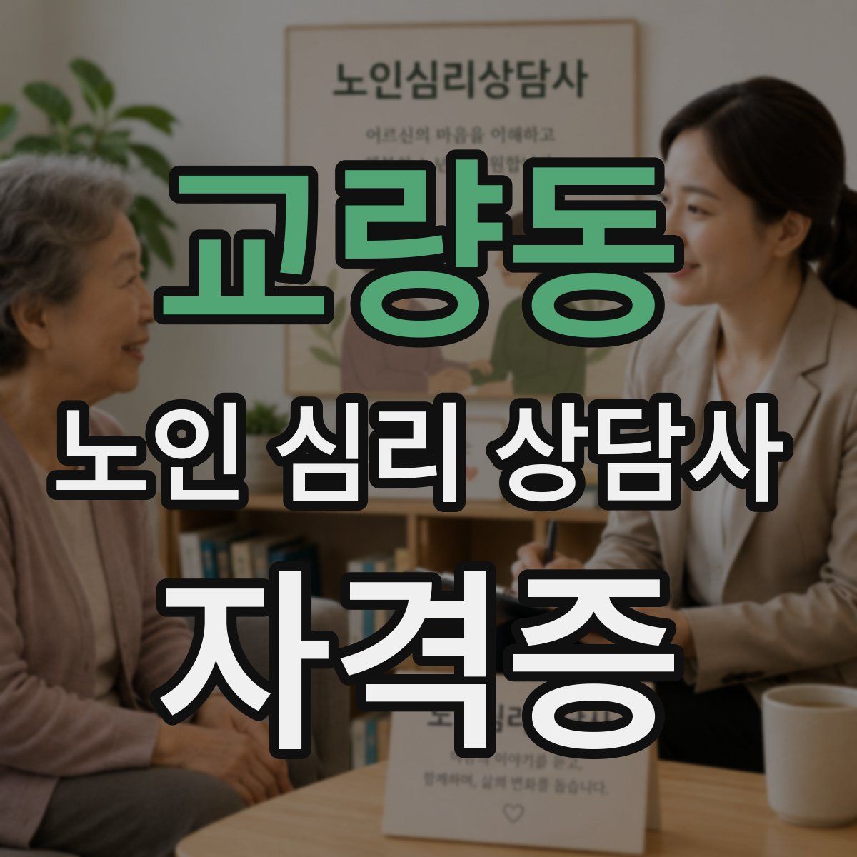 교량동 노인 심리 상담사 자격증