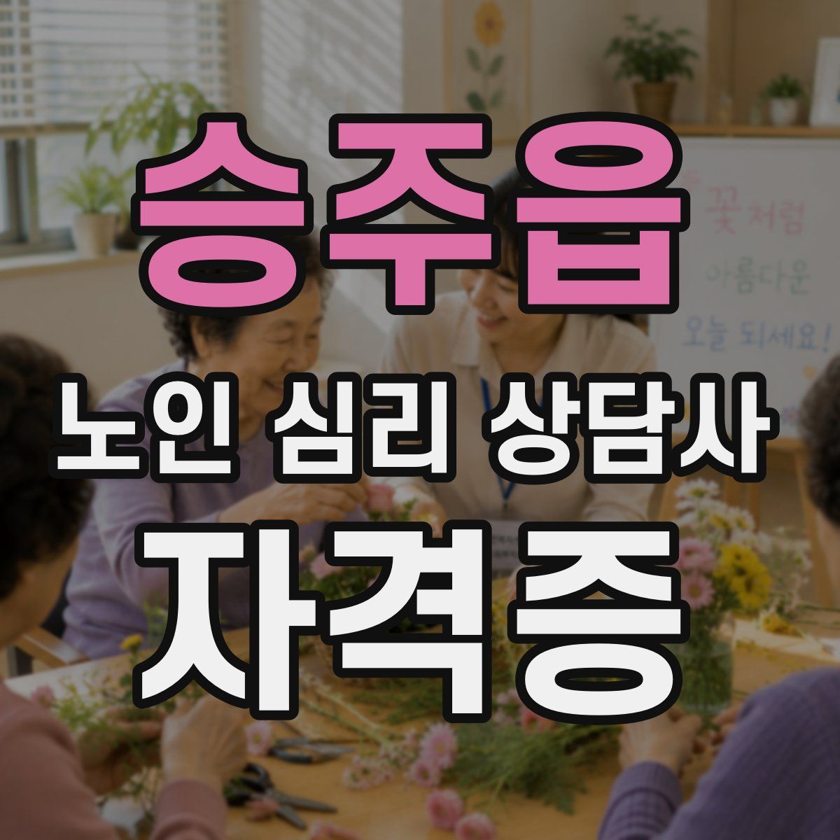 승주읍 노인 심리 상담사 자격증