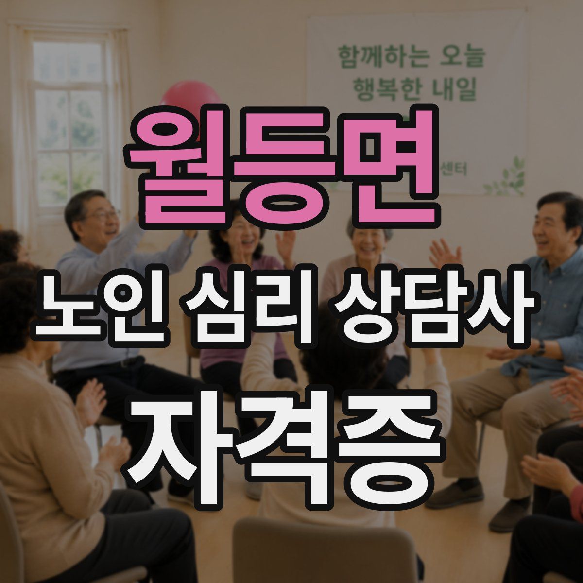 월등면 노인 심리 상담사 자격증