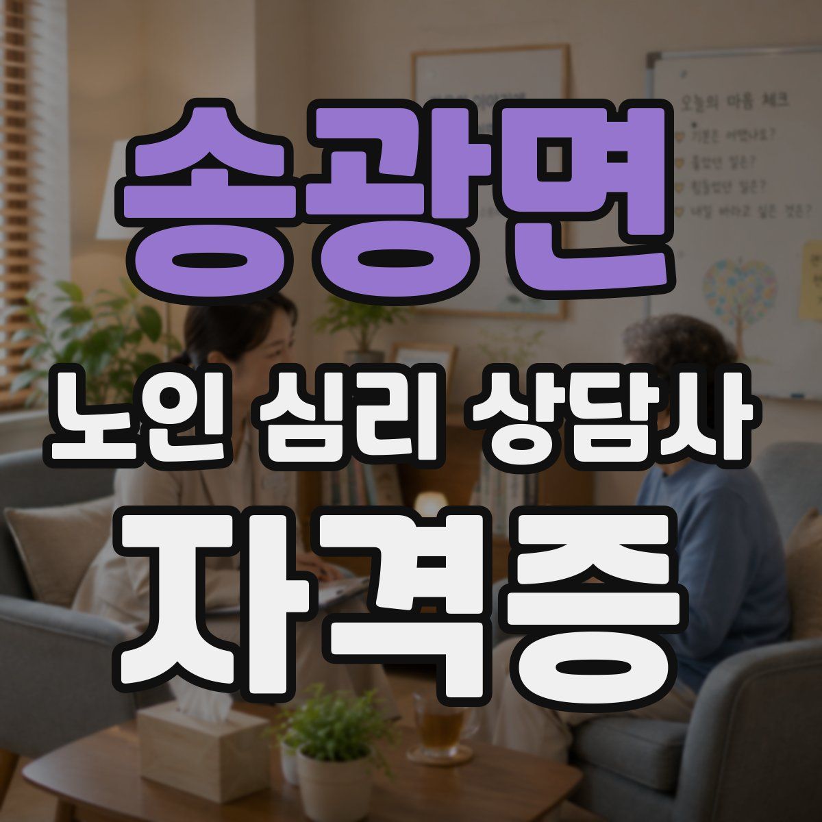 송광면 노인 심리 상담사 자격증