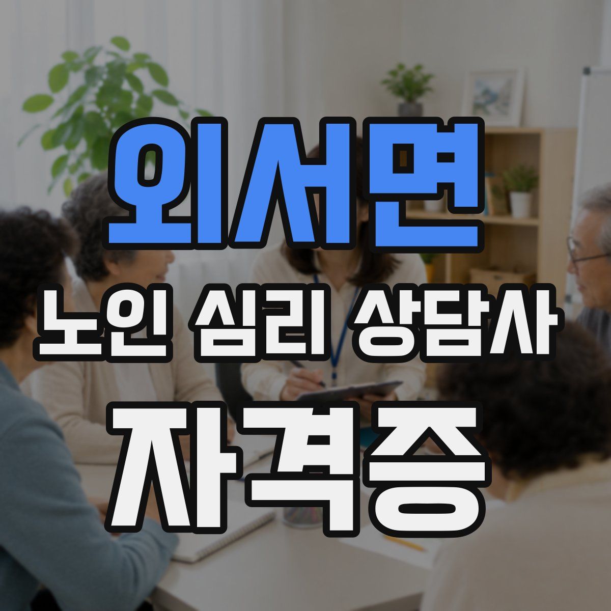 외서면 노인 심리 상담사 자격증