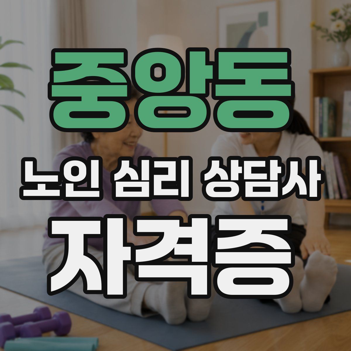 중앙동 노인 심리 상담사 자격증