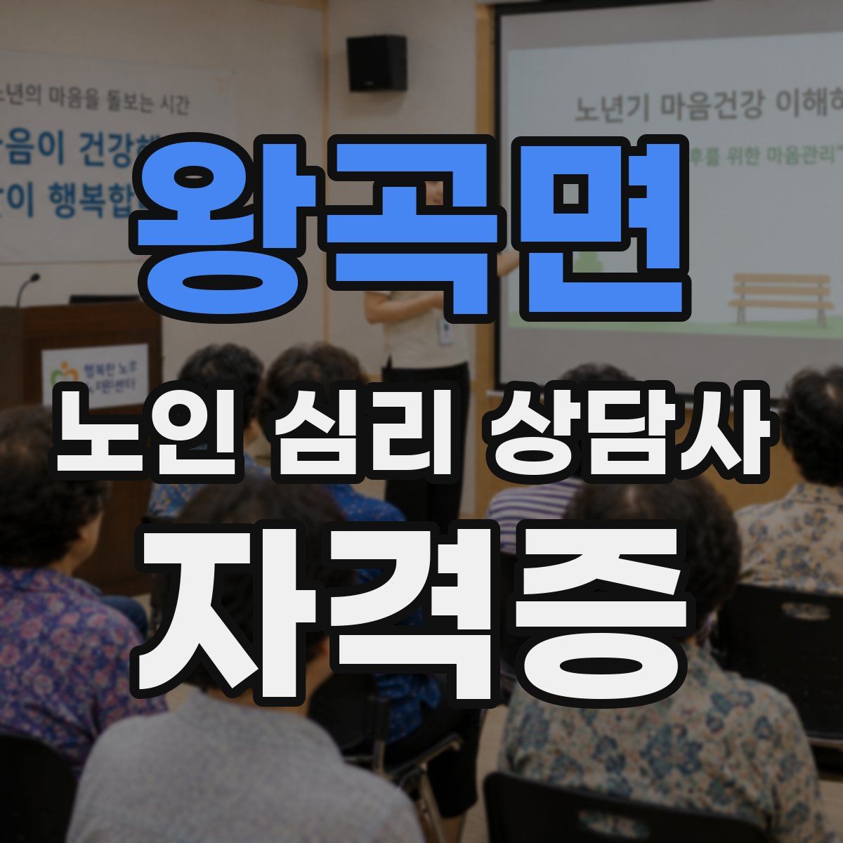왕곡면 노인 심리 상담사 자격증