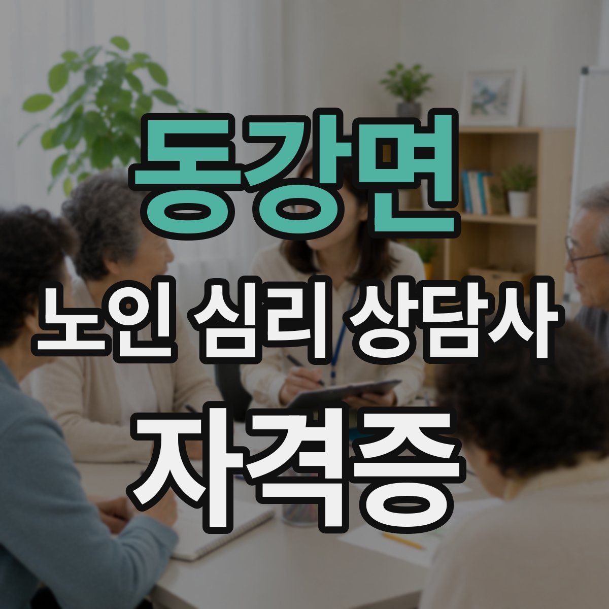 동강면 노인 심리 상담사 자격증