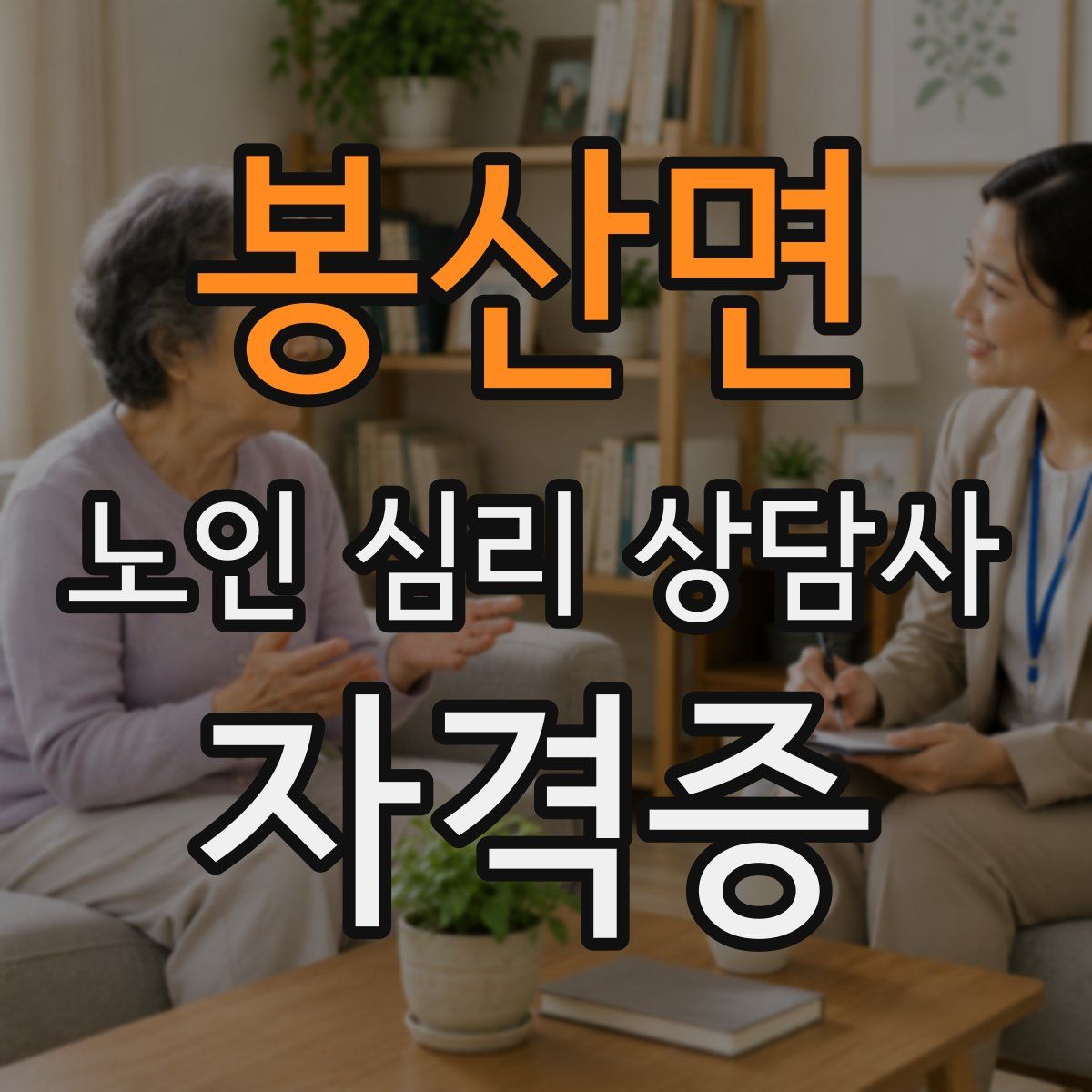 봉산면 노인 심리 상담사 자격증