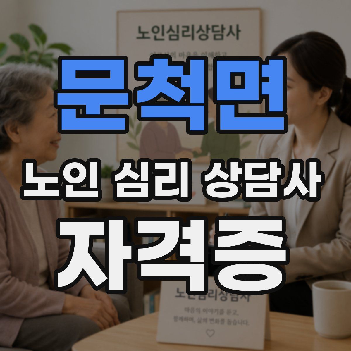 문척면 노인 심리 상담사 자격증
