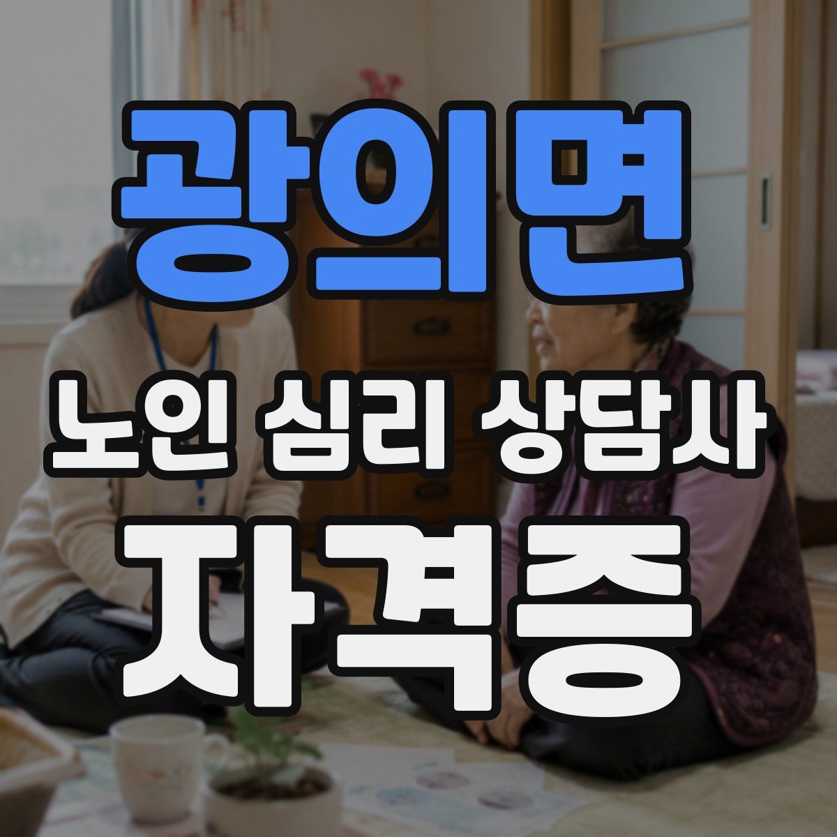 광의면 노인 심리 상담사 자격증