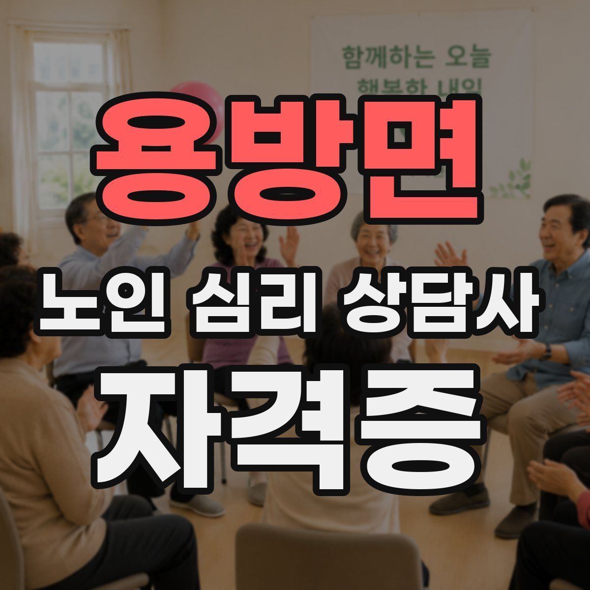 용방면 노인 심리 상담사 자격증