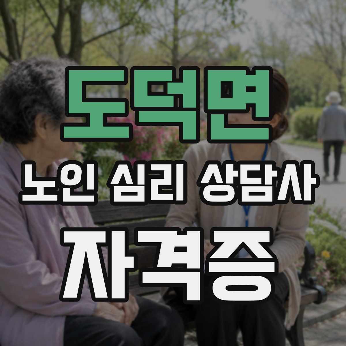 도덕면 노인 심리 상담사 자격증