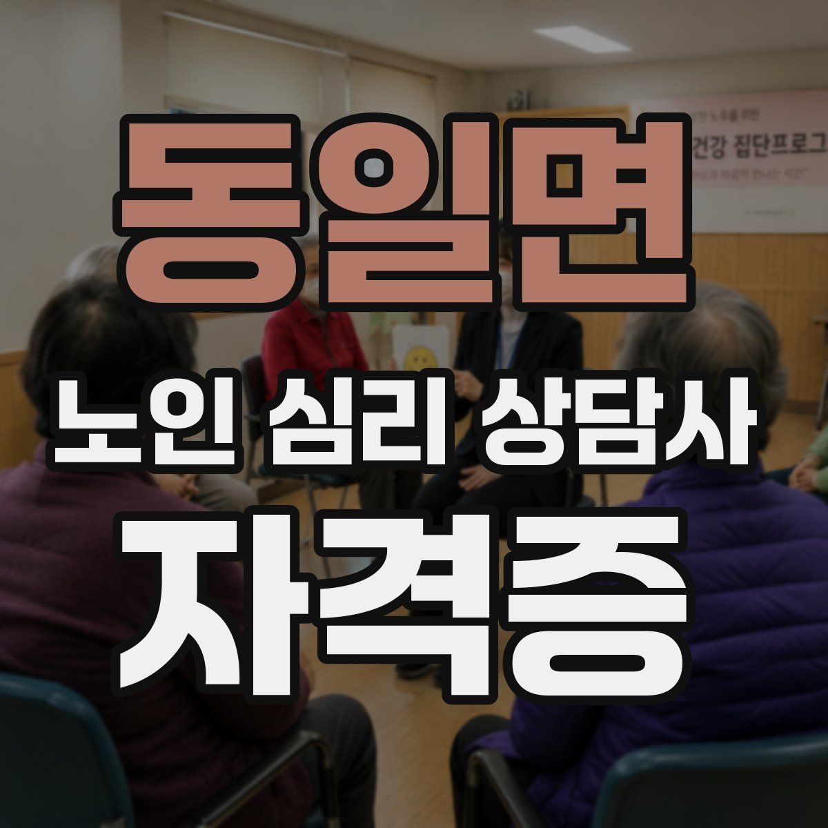 동일면 노인 심리 상담사 자격증