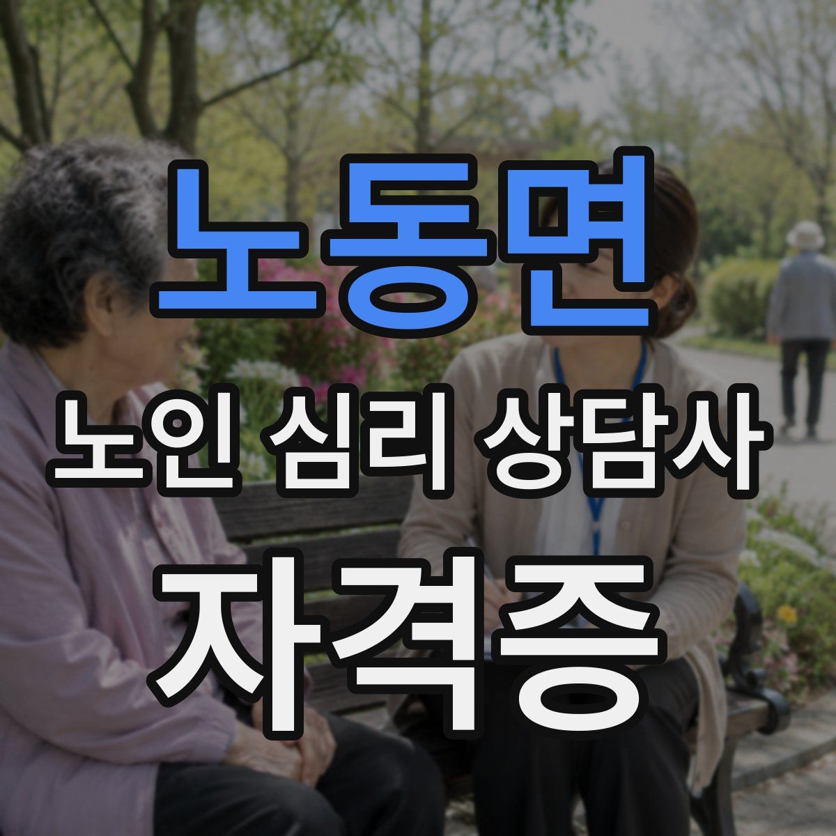 노동면 노인 심리 상담사 자격증