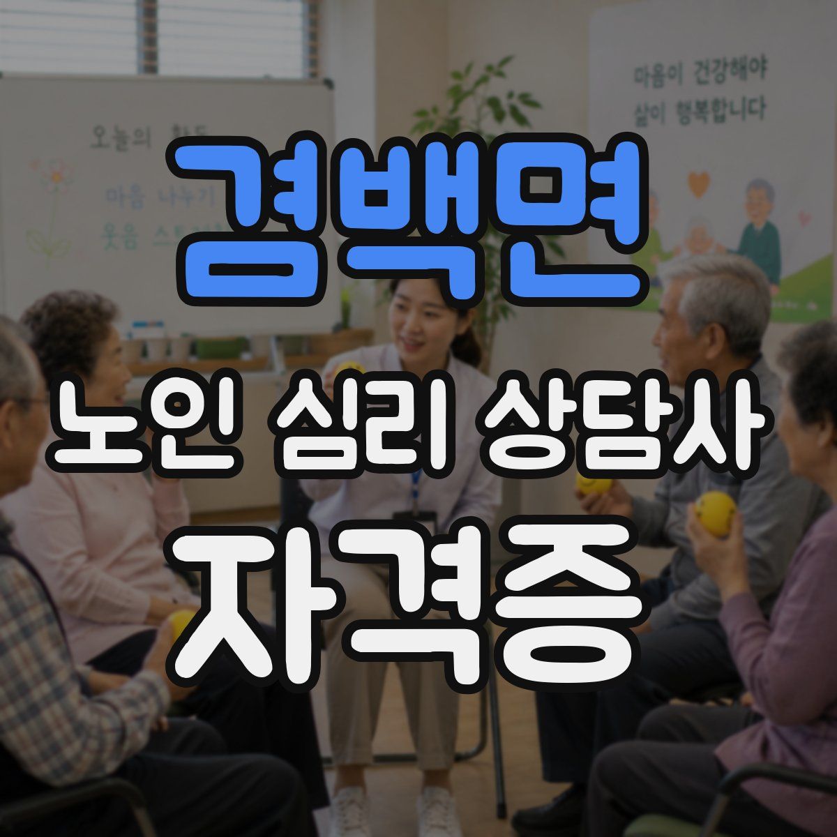 겸백면 노인 심리 상담사 자격증