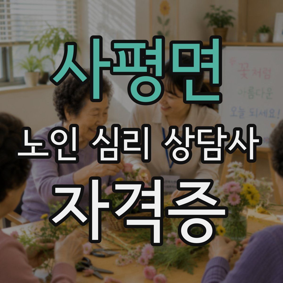 사평면 노인 심리 상담사 자격증