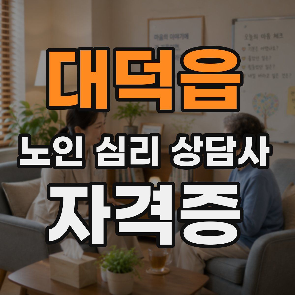 대덕읍 노인 심리 상담사 자격증