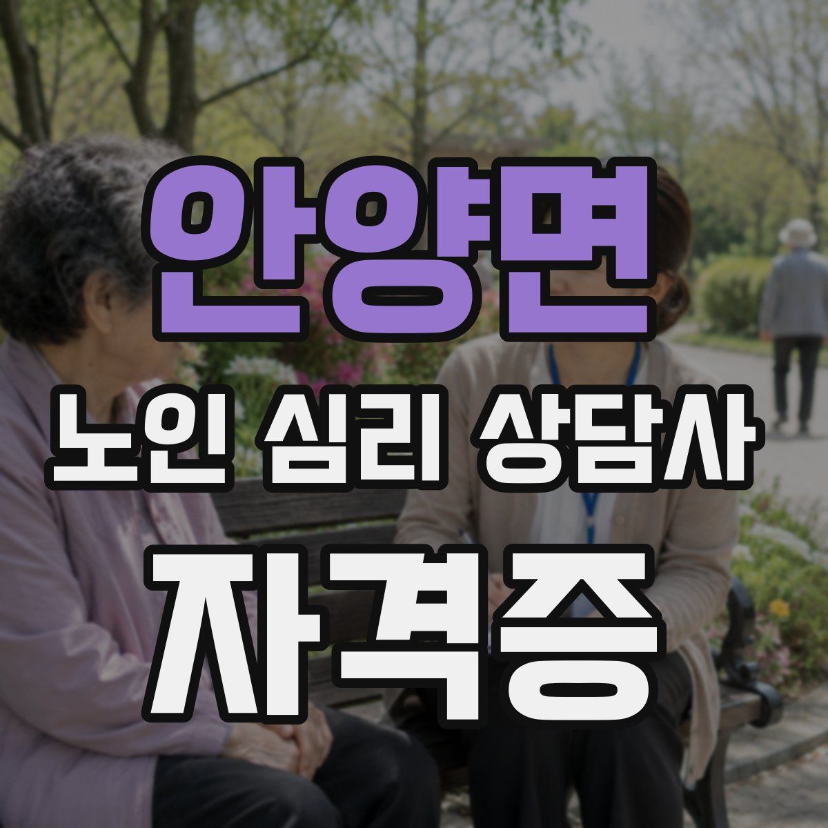 안양면 노인 심리 상담사 자격증