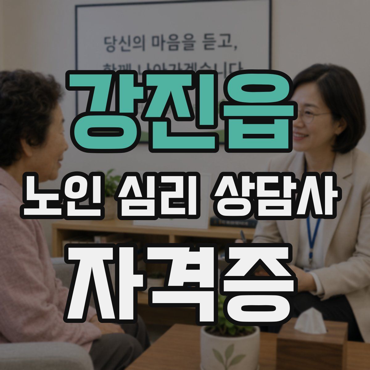 강진읍 노인 심리 상담사 자격증