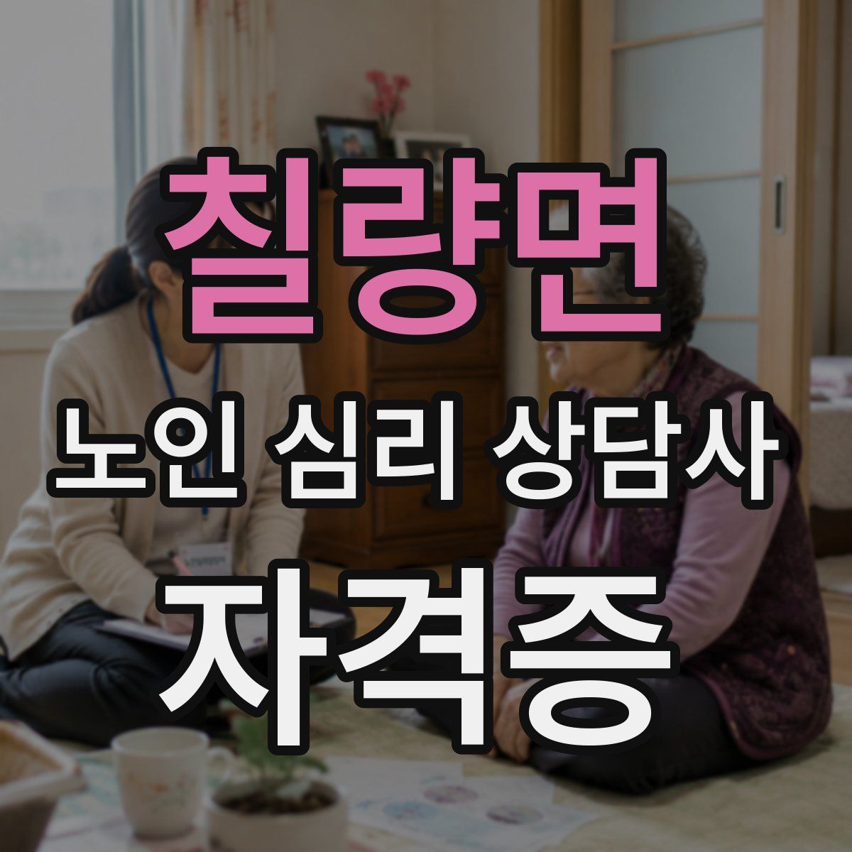 칠량면 노인 심리 상담사 자격증