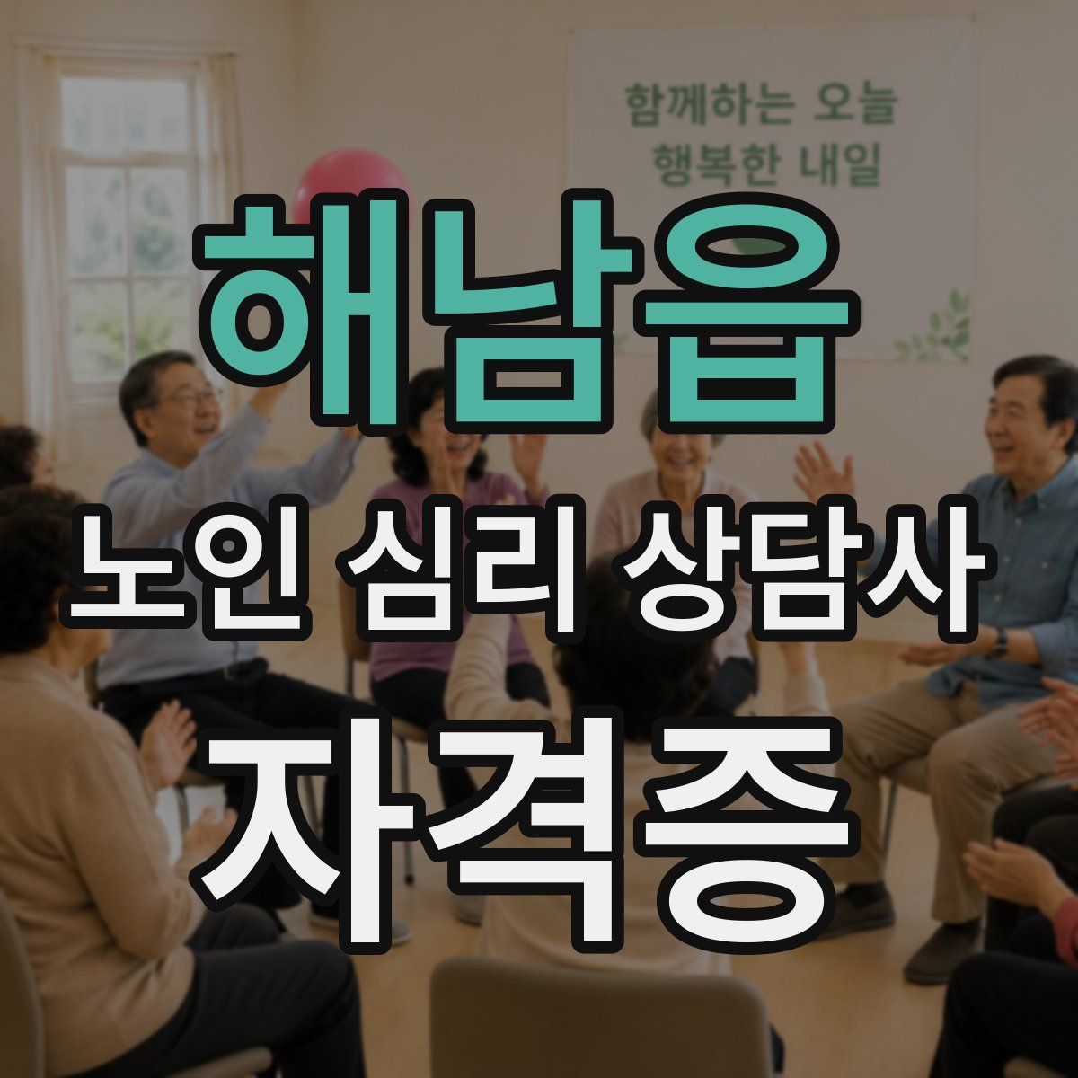해남읍 노인 심리 상담사 자격증