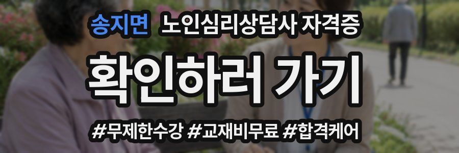 송지면 노인 심리 상담사 자격증