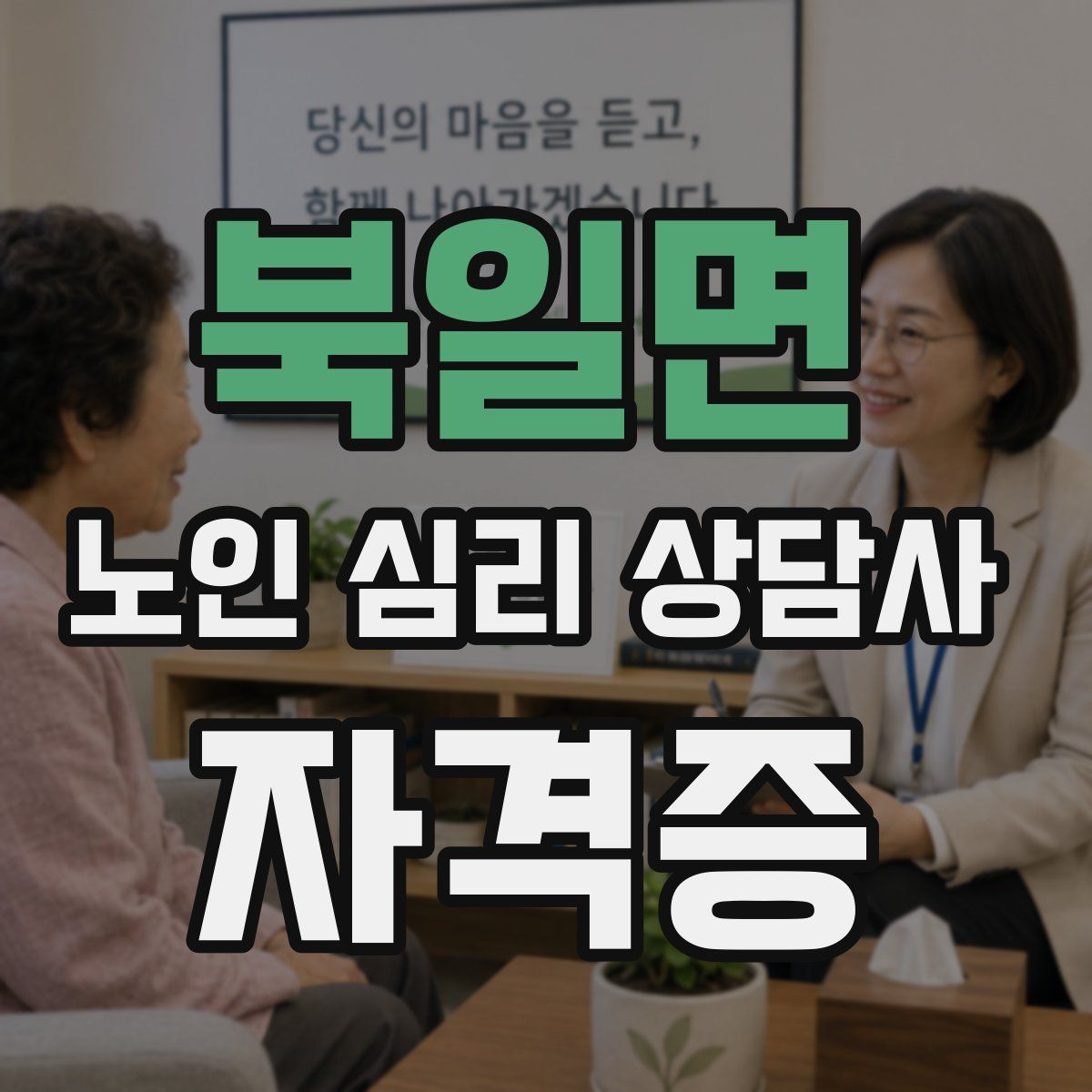 북일면 노인 심리 상담사 자격증