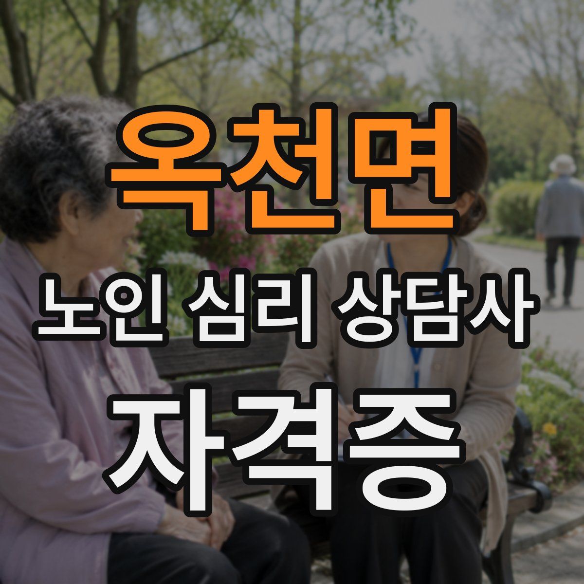 옥천면 노인 심리 상담사 자격증