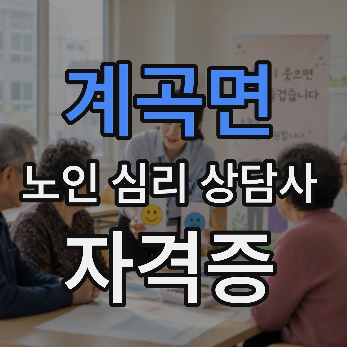 계곡면 노인 심리 상담사 자격증