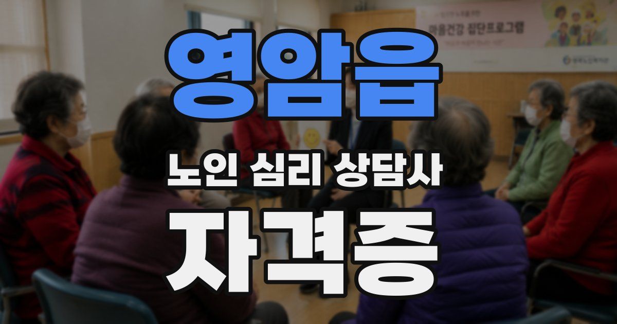 영암읍 노인 심리 상담사 자격증