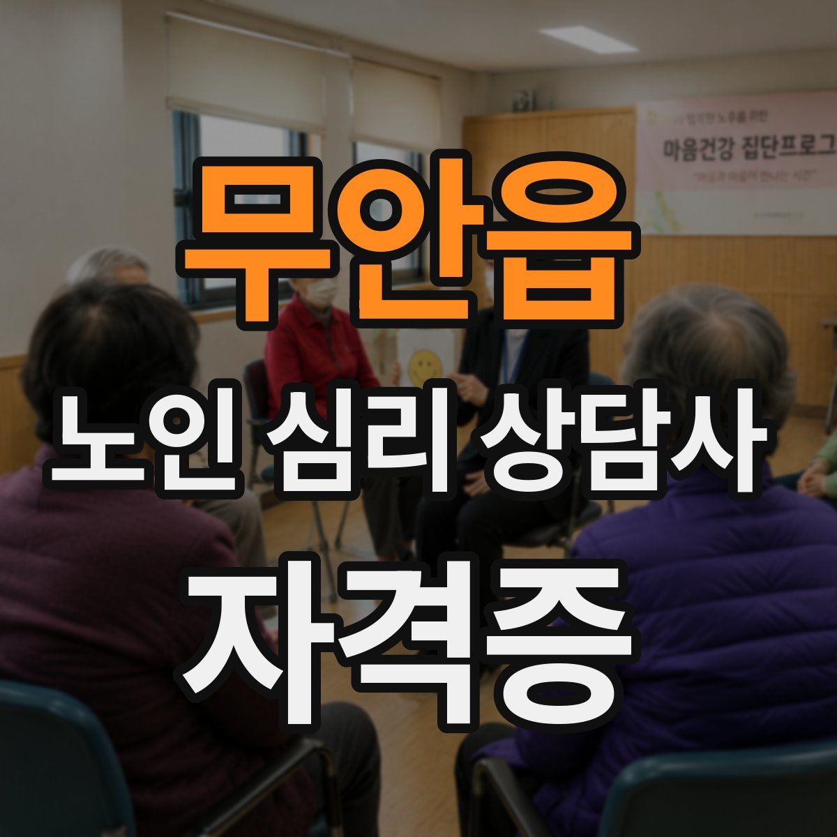 무안읍 노인 심리 상담사 자격증