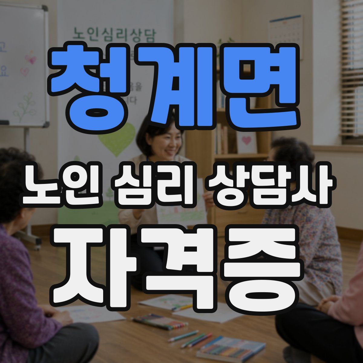청계면 노인 심리 상담사 자격증