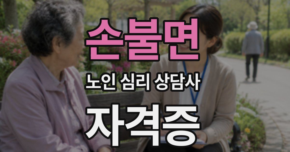 손불면 노인 심리 상담사 자격증