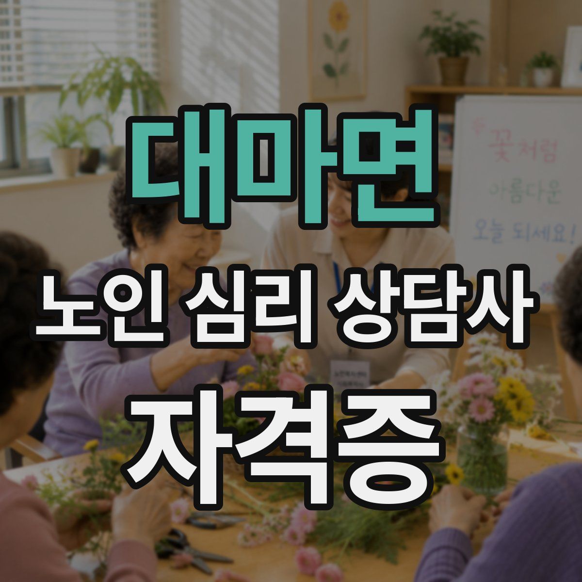 대마면 노인 심리 상담사 자격증