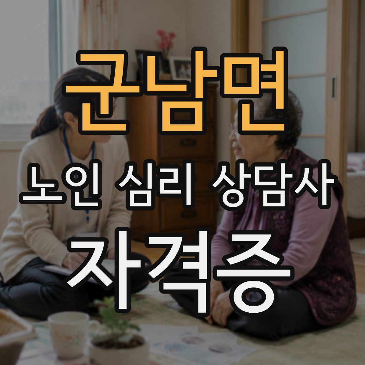 군남면 노인 심리 상담사 자격증
