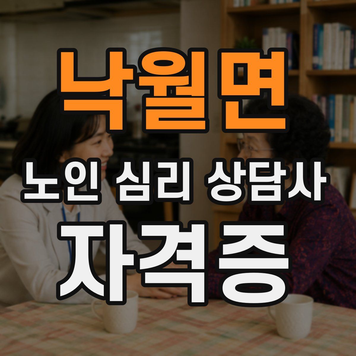 낙월면 노인 심리 상담사 자격증