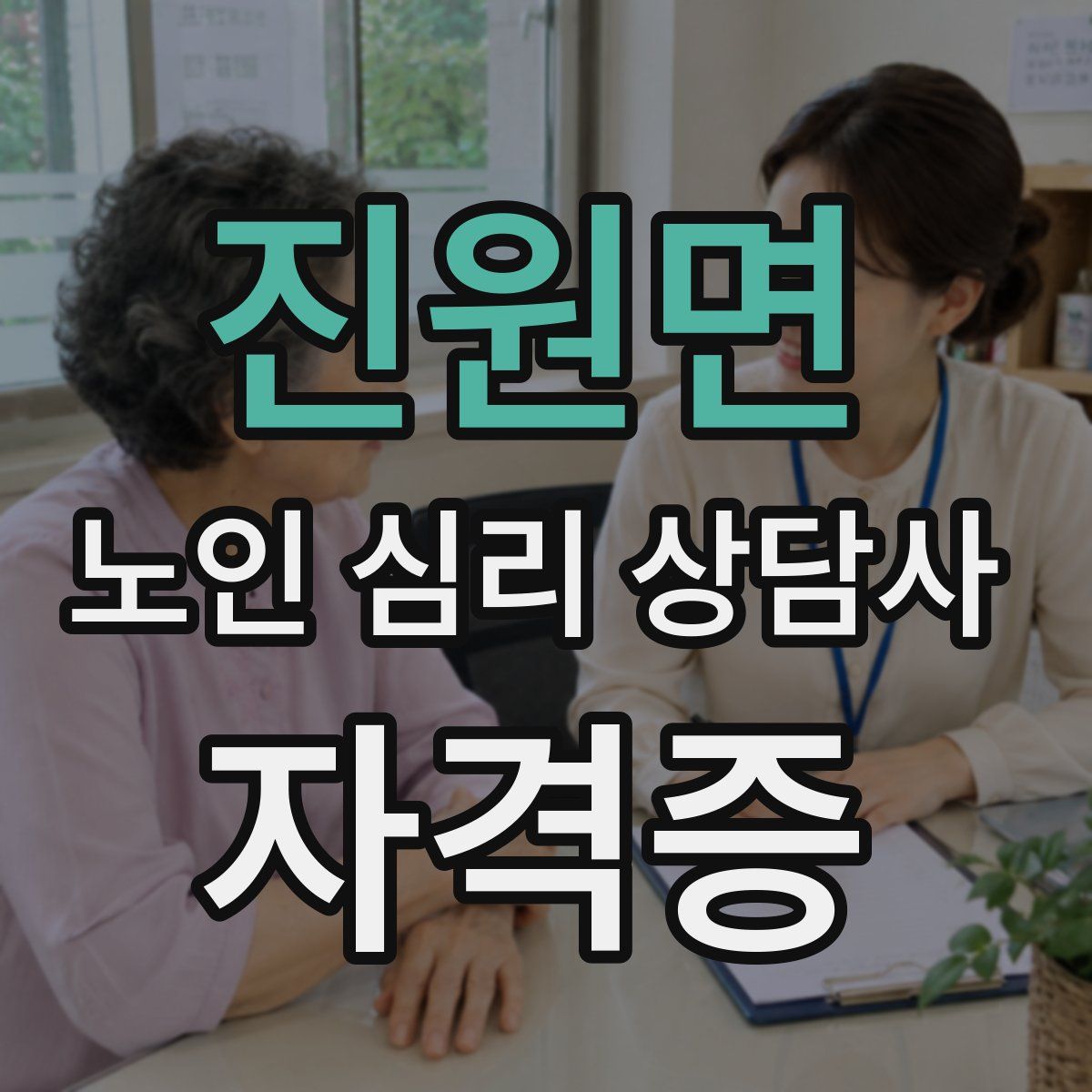 진원면 노인 심리 상담사 자격증