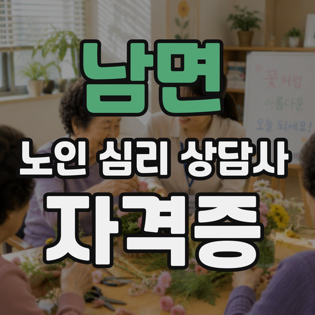 남면 노인 심리 상담사 자격증