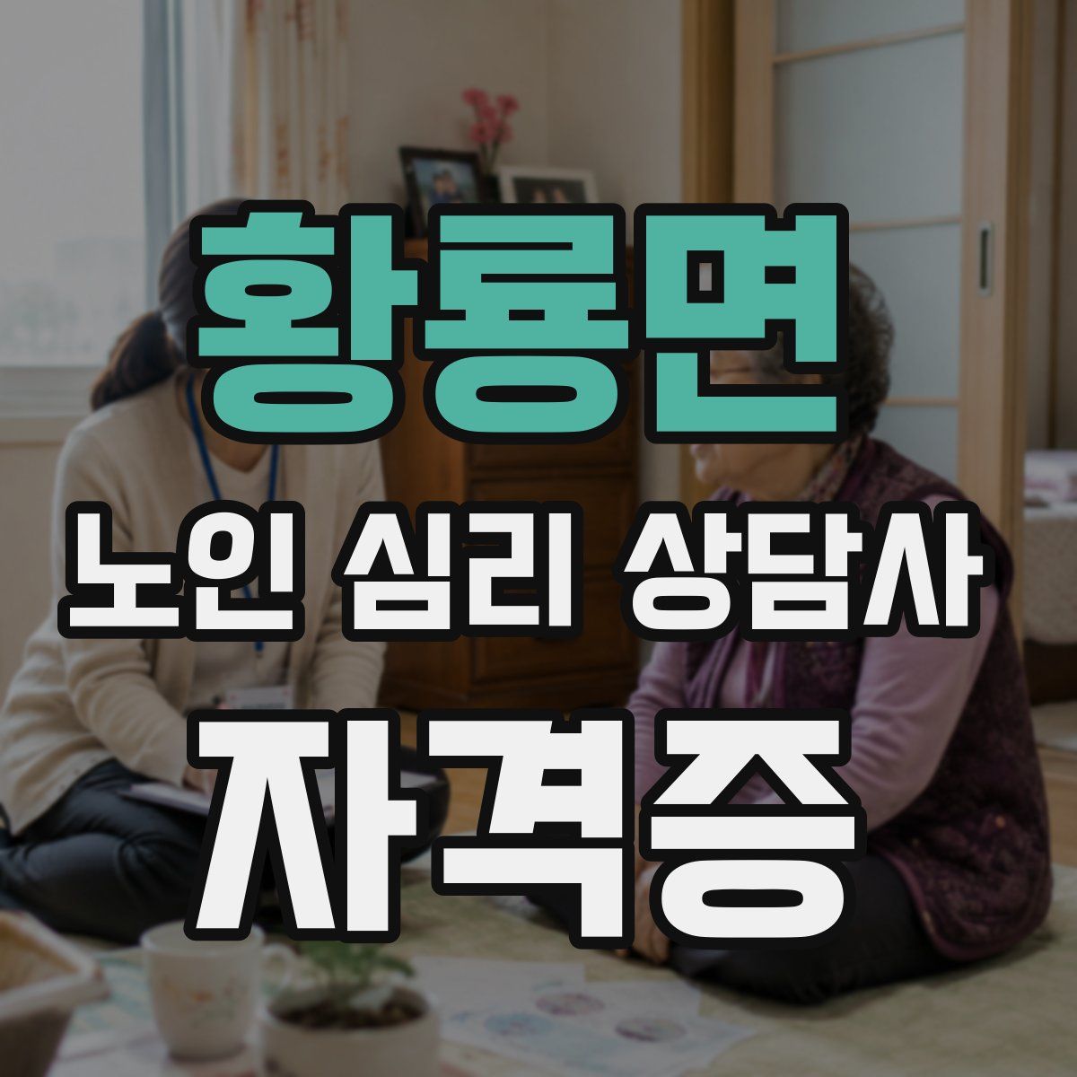 황룡면 노인 심리 상담사 자격증