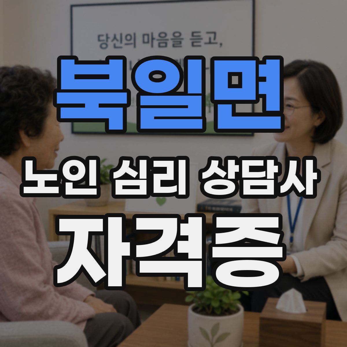 북일면 노인 심리 상담사 자격증
