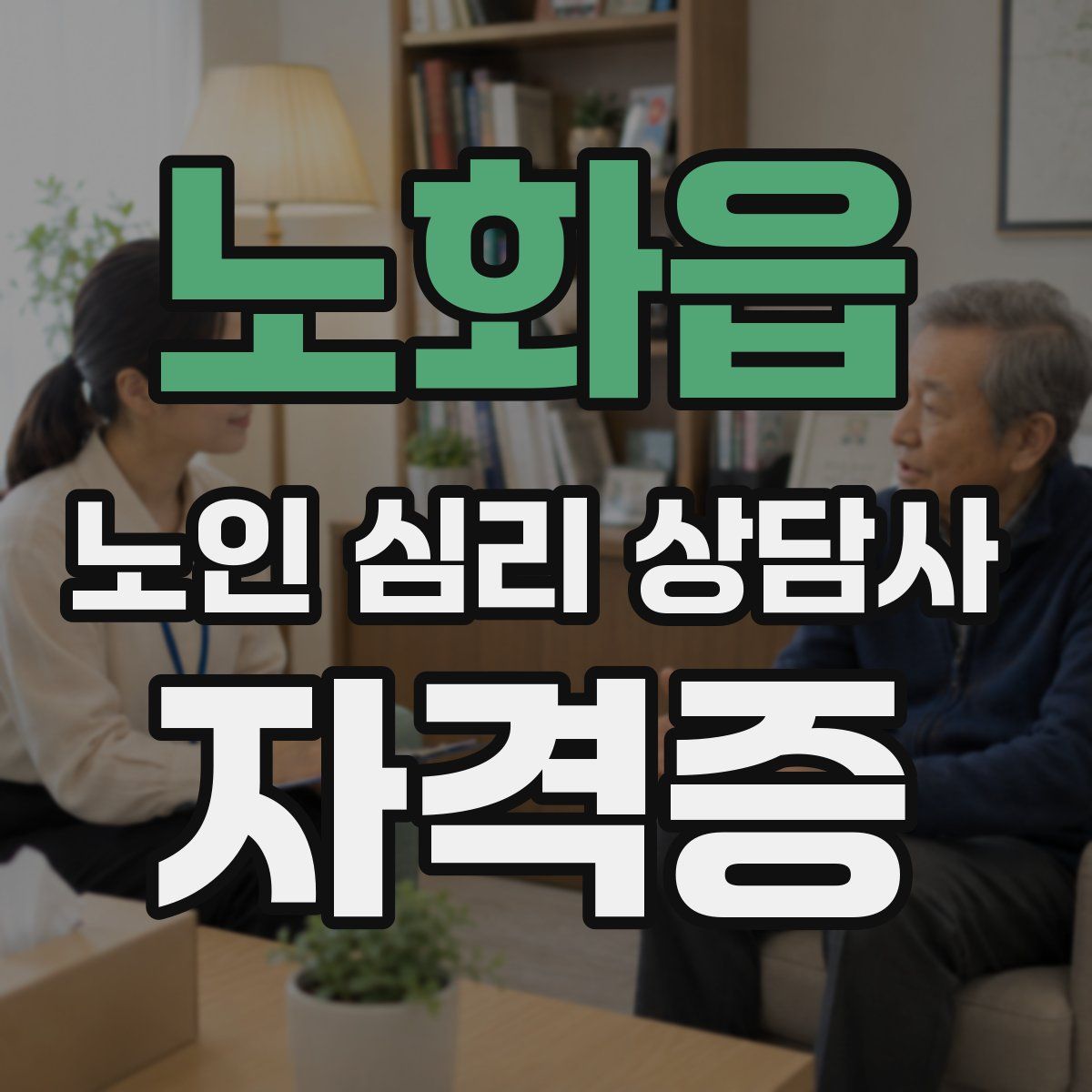노화읍 노인 심리 상담사 자격증