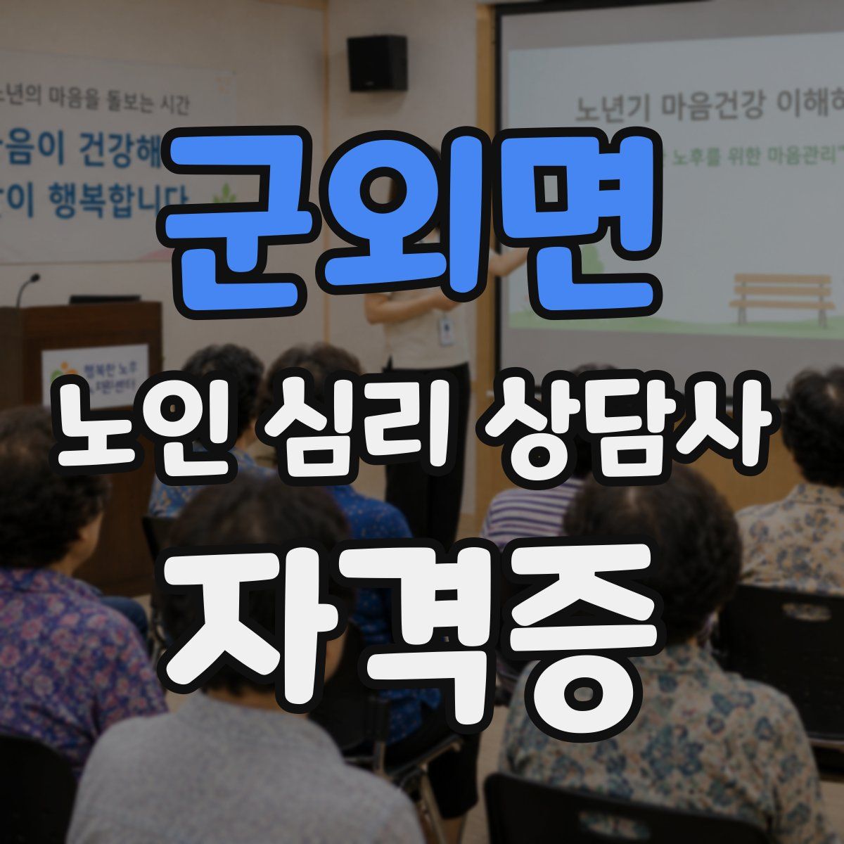 군외면 노인 심리 상담사 자격증
