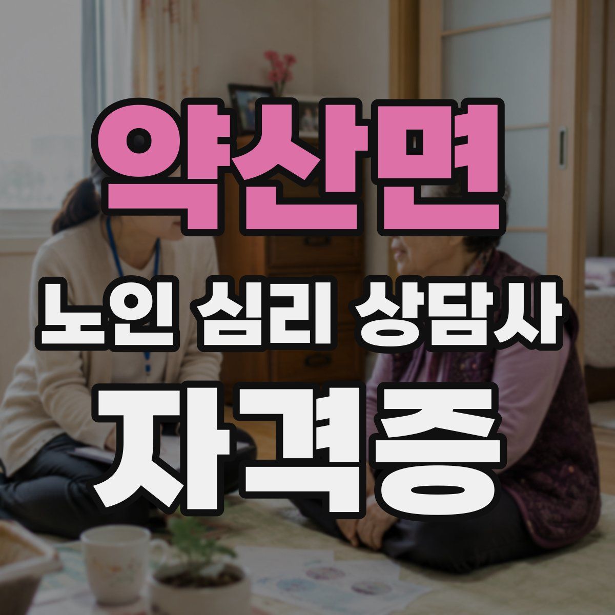 약산면 노인 심리 상담사 자격증