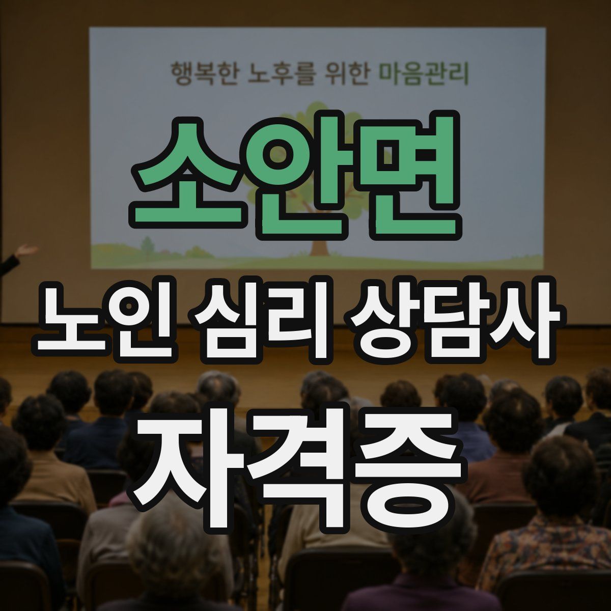 소안면 노인 심리 상담사 자격증