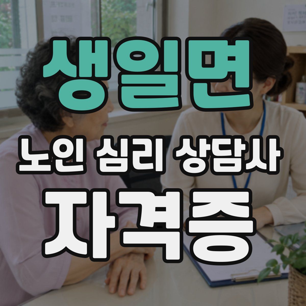 생일면 노인 심리 상담사 자격증