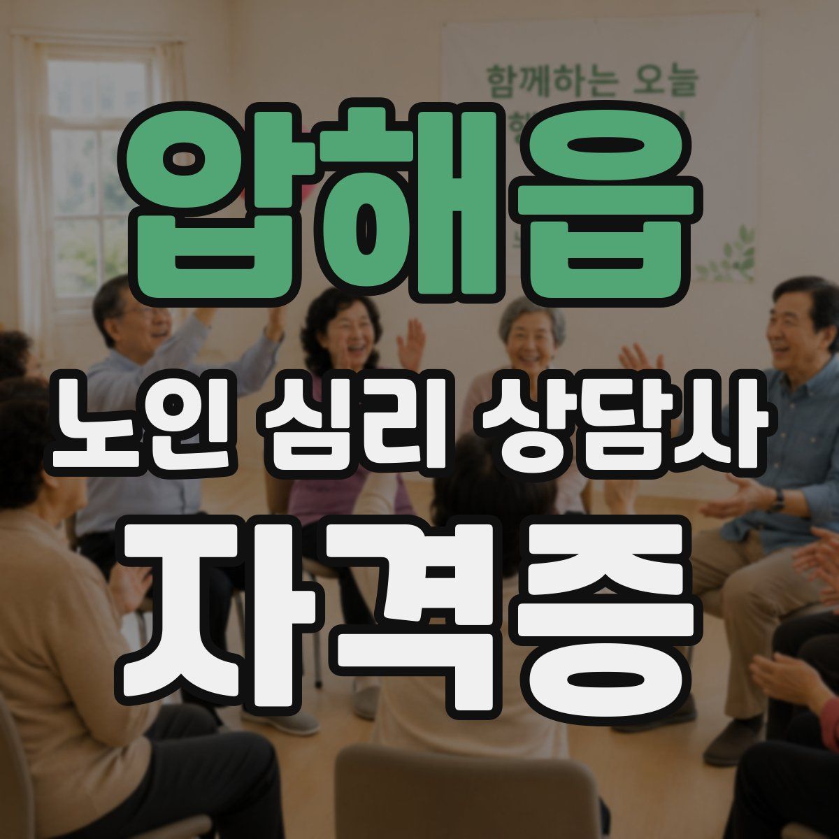 압해읍 노인 심리 상담사 자격증