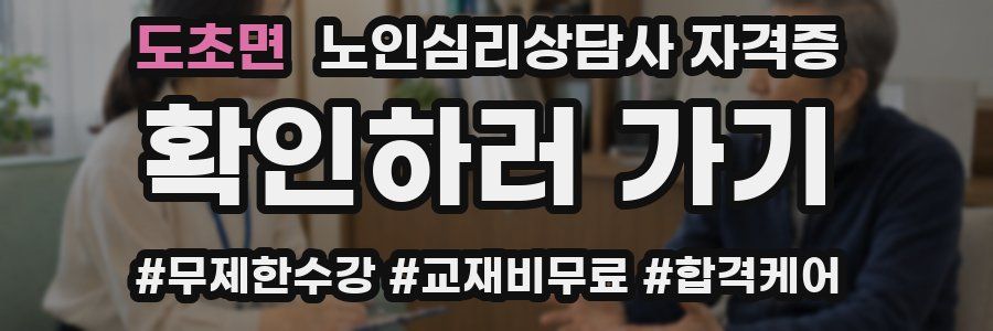 도초면 노인 심리 상담사 자격증