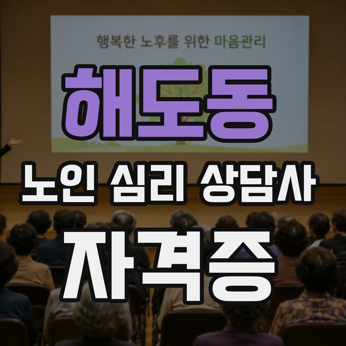 해도동 노인 심리 상담사 자격증
