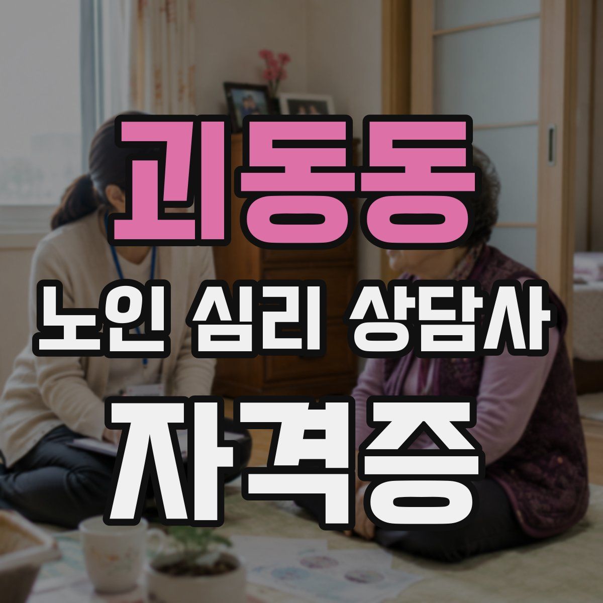 괴동동 노인 심리 상담사 자격증