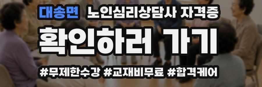 대송면 노인 심리 상담사 자격증